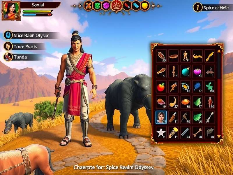 Spice Realm Odyssey character customization interface
